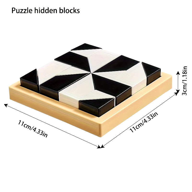 120 Level Hidden Block Puzzle: 3+ Years, ABS Material, Enhances Logic and Spatial Reasoning, Suitable for 3-8 Year Olds